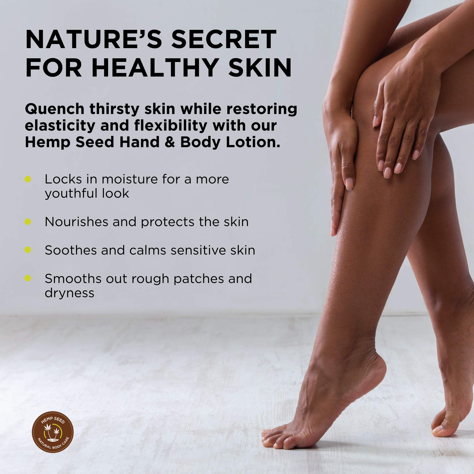 Earthly Body Hemp Seed Hand & Body Lotion with Nag Champa – 7 Fl Oz – Lightweight, Vegan