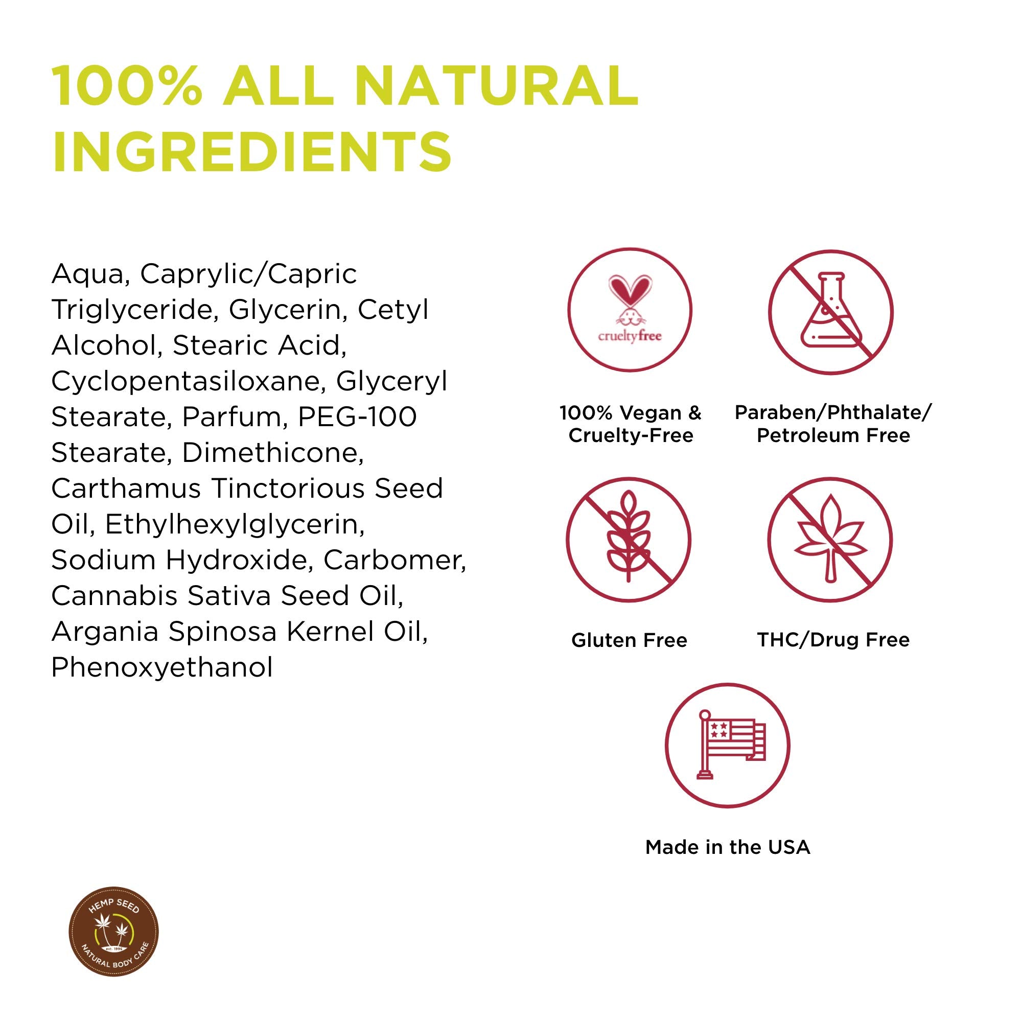 Earthly Body Hemp Seed Hand & Body Lotion with Nag Champa – 7 Fl Oz – Lightweight, Vegan