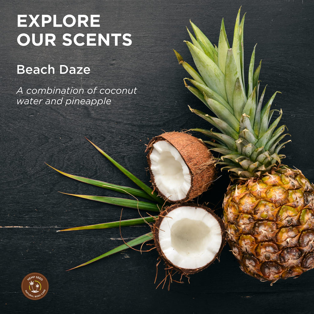 Earthly Body Hemp Seed Bath & Shower Gel – Beach Daze Scent, 8 oz | Vegan & Cruelty-Free
