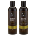 Earthly Body Hemp Seed Hair Care Shampoo + Conditioner – Nag Champa Scent, 8 oz Each – Vegan & Cruelty-Free