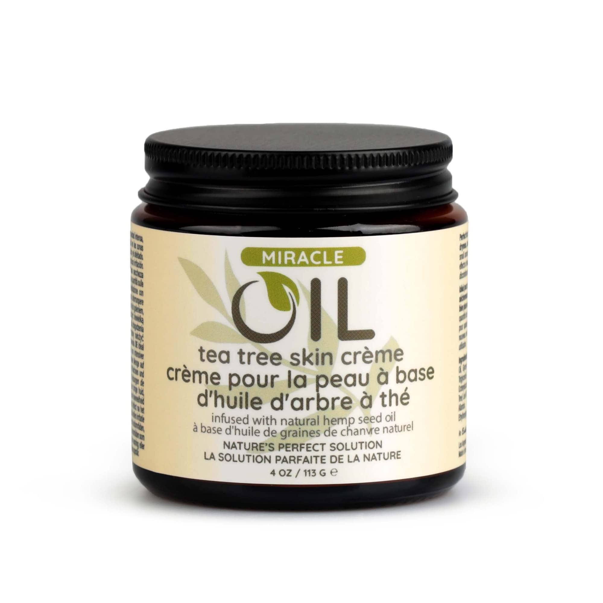 Earthly Body Miracle Oil Tea Tree Creme 4 oz – Vegan, Cruelty-Free Skin Nourisher