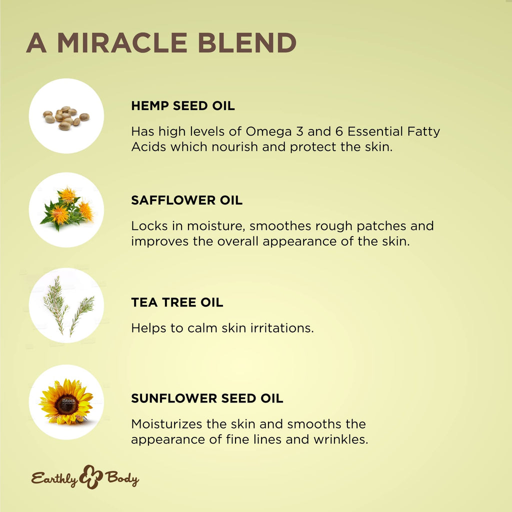 Earthly Body Miracle Oil Tea Tree Creme 4 oz – Vegan, Cruelty-Free Skin Nourisher