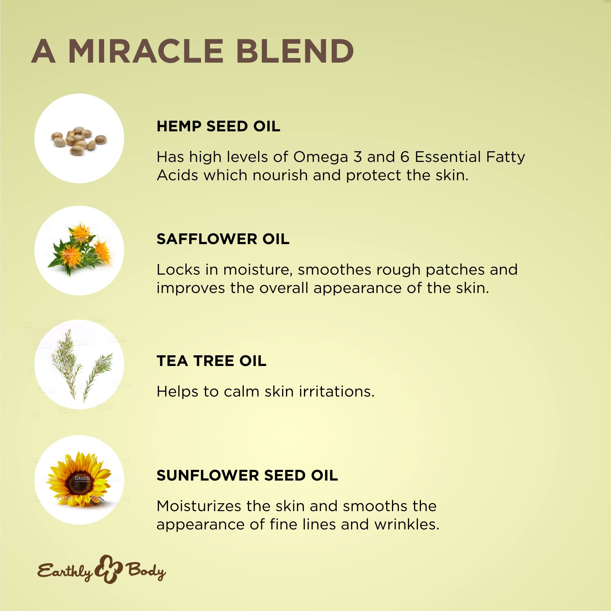 Earthly Body Miracle Oil Tea Tree Creme 4 oz – Vegan, Cruelty-Free Skin Nourisher