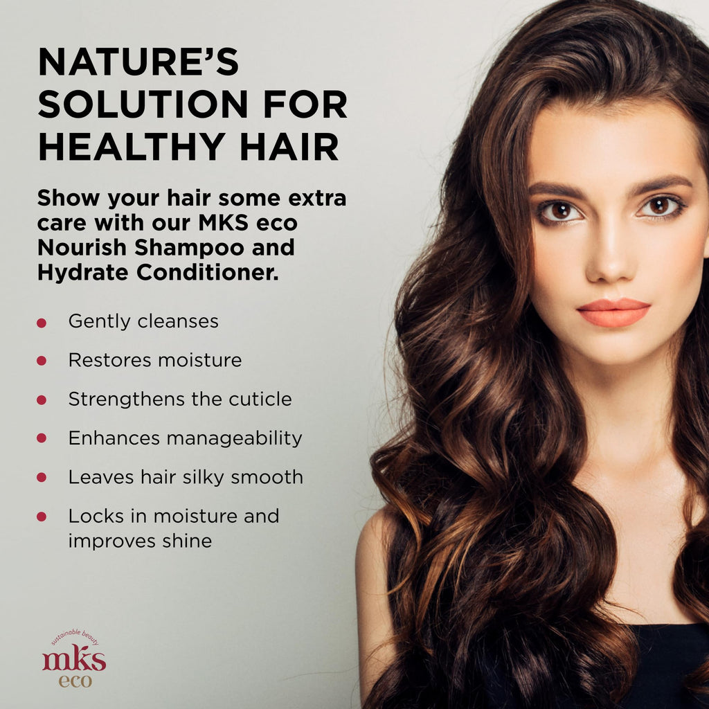Earthly Body MKS eco Nourish Shampoo + Hydrate Conditioner – Isle of You (10 oz each) | Vegan, Cruelty-Free
