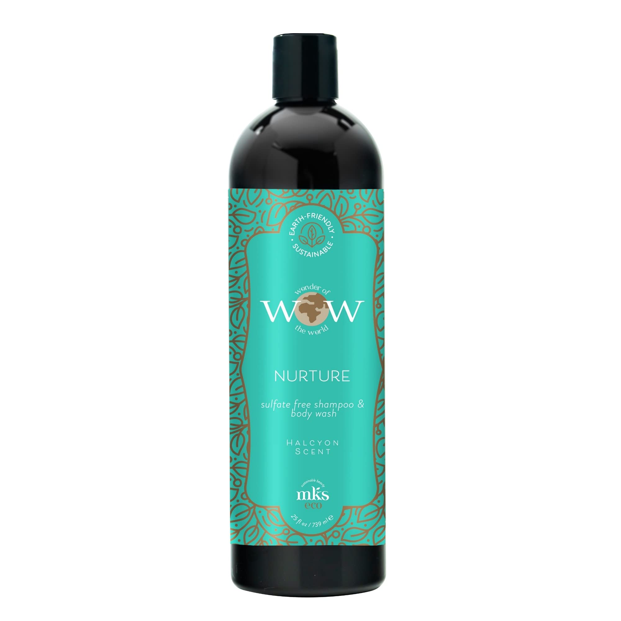 Earthly Body MKS eco WOW Nurture Halcyon Sulfate-Free Shampoo & Body Wash – 25 oz | Vegan & Cruelty-Free