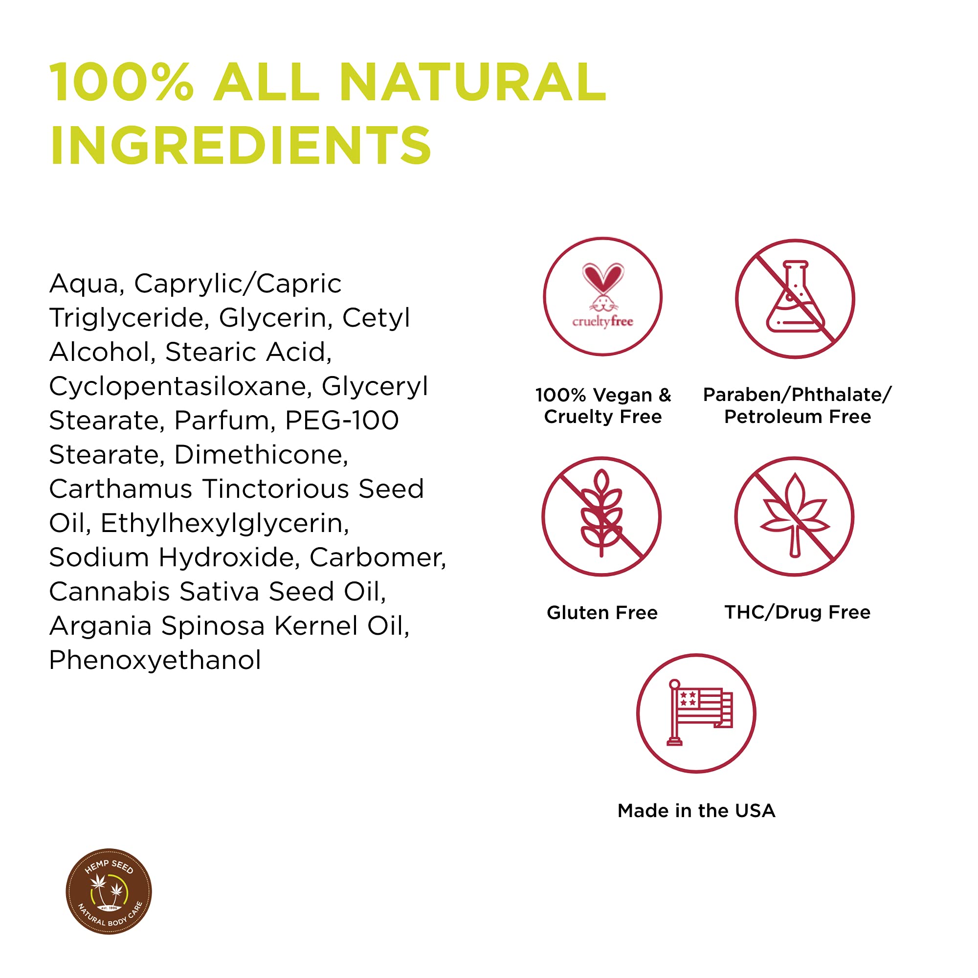 Earthly Body Hemp Seed Hand & Body Lotion – Guavalava Scent, 7 oz, Light Non-Greasy Hydration