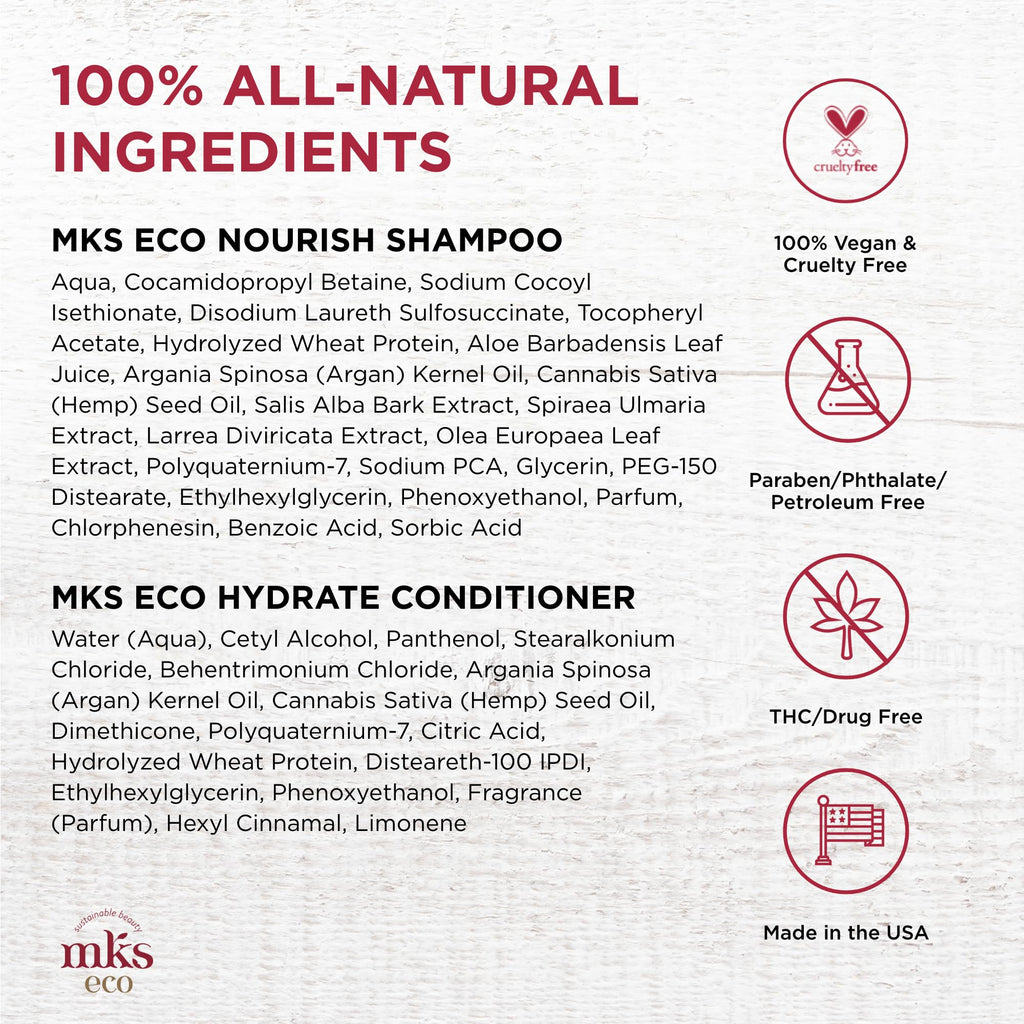 Earthly Body MKS eco Nourish Shampoo & Hydrate Conditioner for Fine Hair – Light Breeze (25 oz) | Vegan, Cruelty-Free