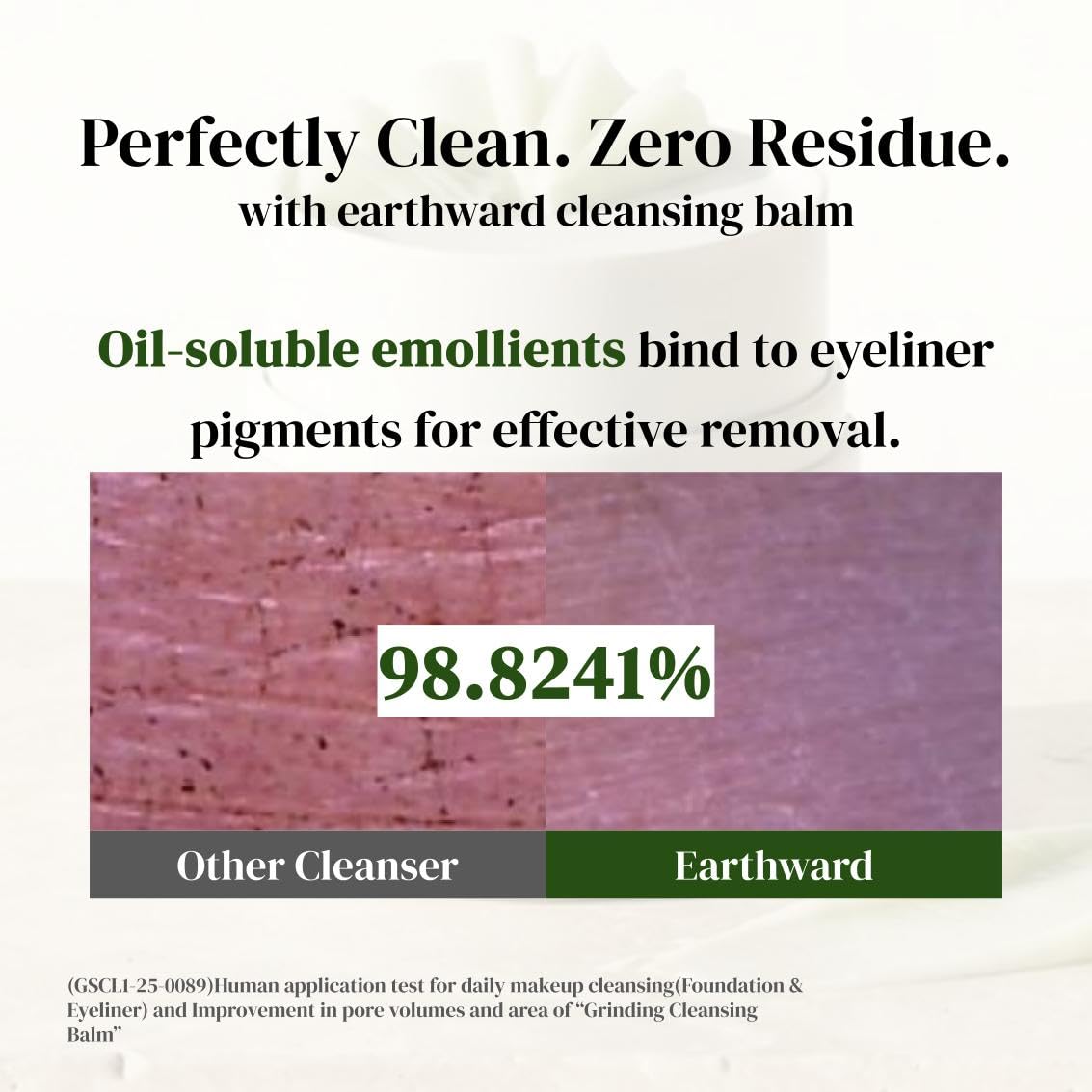 EARTHWARD Pore Perfect Grinding Cleansing Balm – Gentle Eye Makeup Remover for Waterproof Makeup, Pore Cleansing & Oil Control
