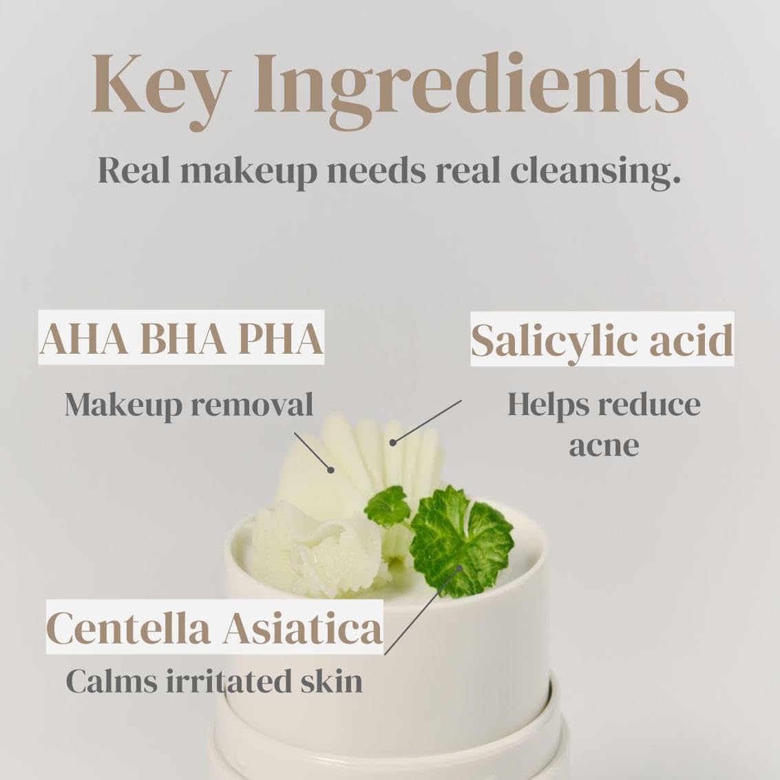 EARTHWARD Pore Perfect Grinding Cleansing Balm – Gentle Eye Makeup Remover for Waterproof Makeup, Pore Cleansing & Oil Control