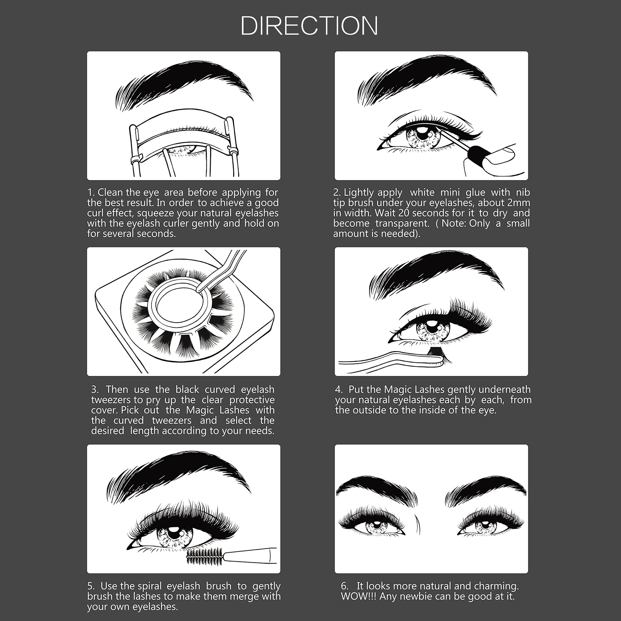 EASITENSION DIY Eyelash Extension Kit – 3D Cluster Lashes, 12mm & 14mm, Glue, Tweezers