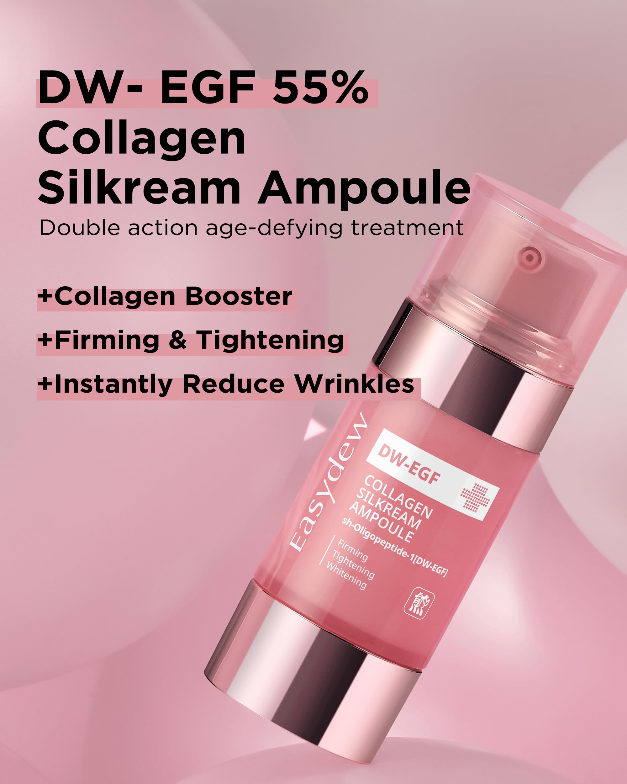 EASYDEW DW-EGF 55% Collagen Silkream Ampoule – Firmness & Elasticity Serum (1.86oz)