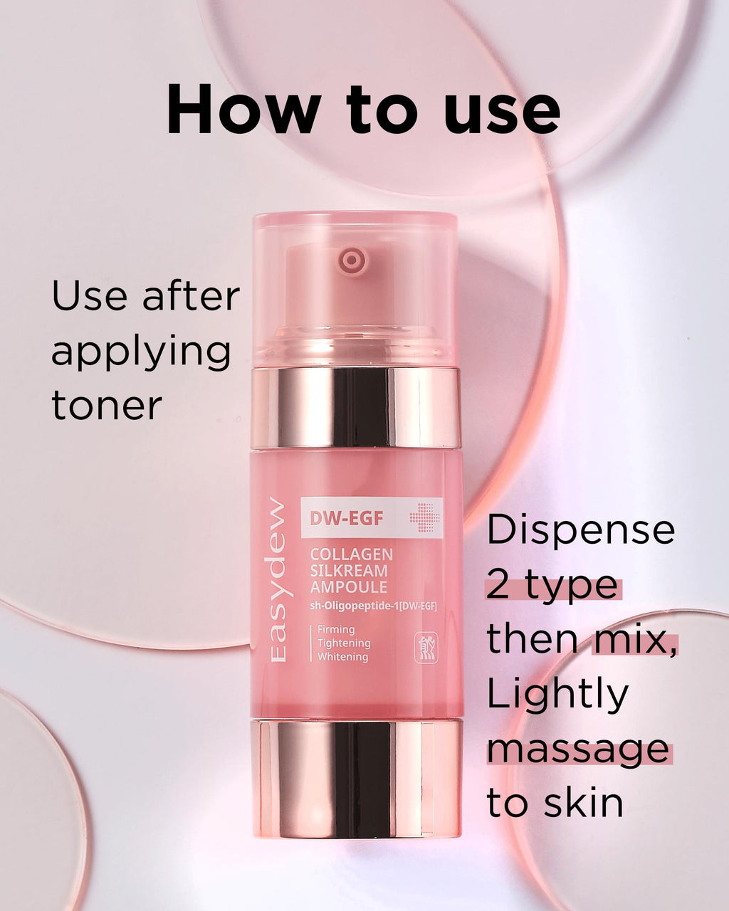 EASYDEW DW-EGF 55% Collagen Silkream Ampoule – Firmness & Elasticity Serum (1.86oz)
