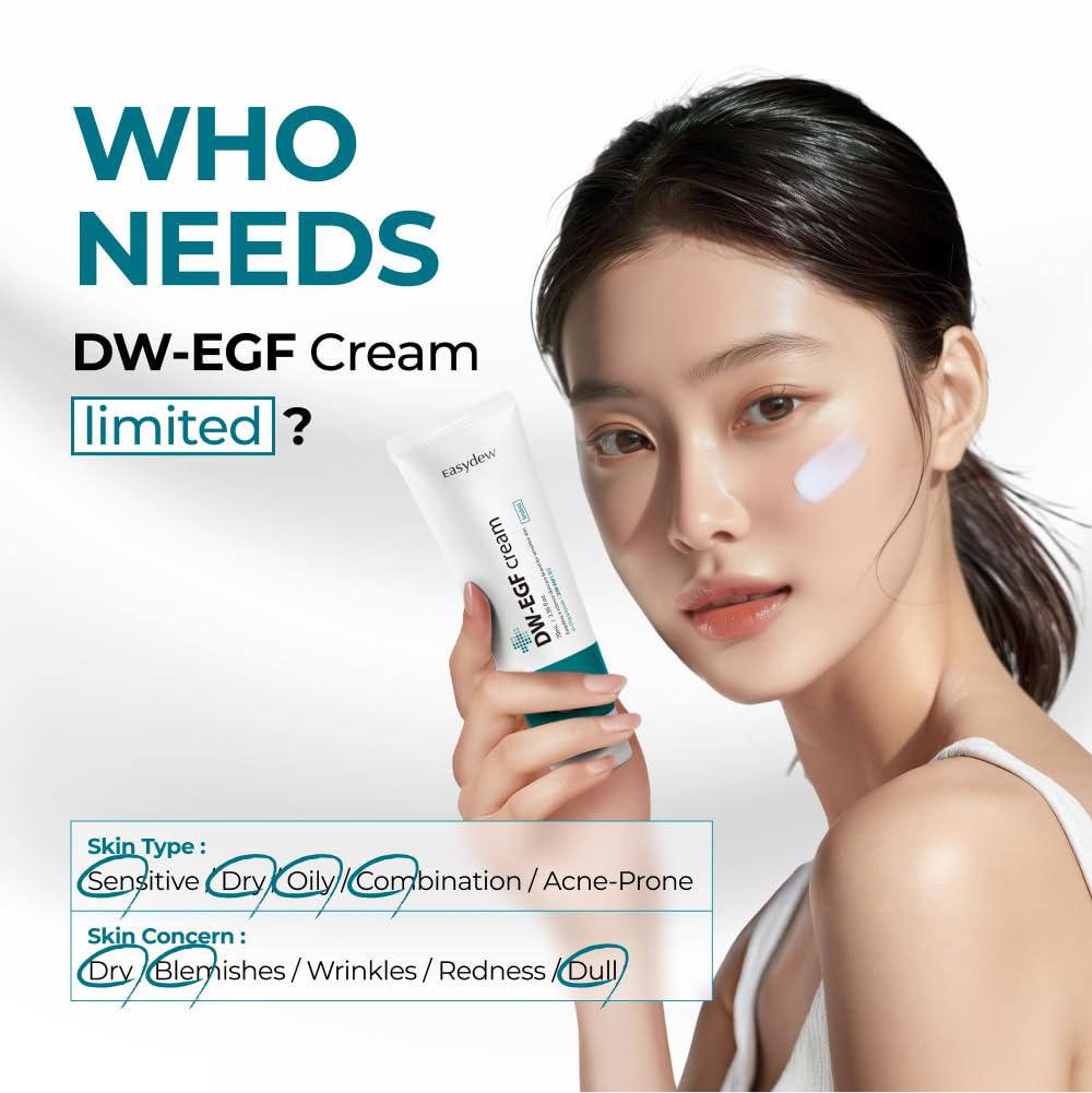 EASYDEW DW-EGF Cream 2.36 oz – Anti-Aging Moisturizer with EGF & Hyaluronic Acid