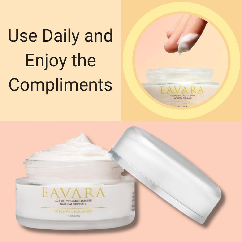 Eavara Anti Aging Face Moisturizer Cream – Organic Hyaluronic Acid & Shea Butter