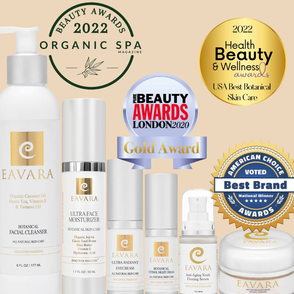 Eavara Organic Anti Aging Eye Cream for Dark Circles & Puffiness – Hyaluronic Acid, Jojoba Oil, Aloe Vera, 1.0 oz