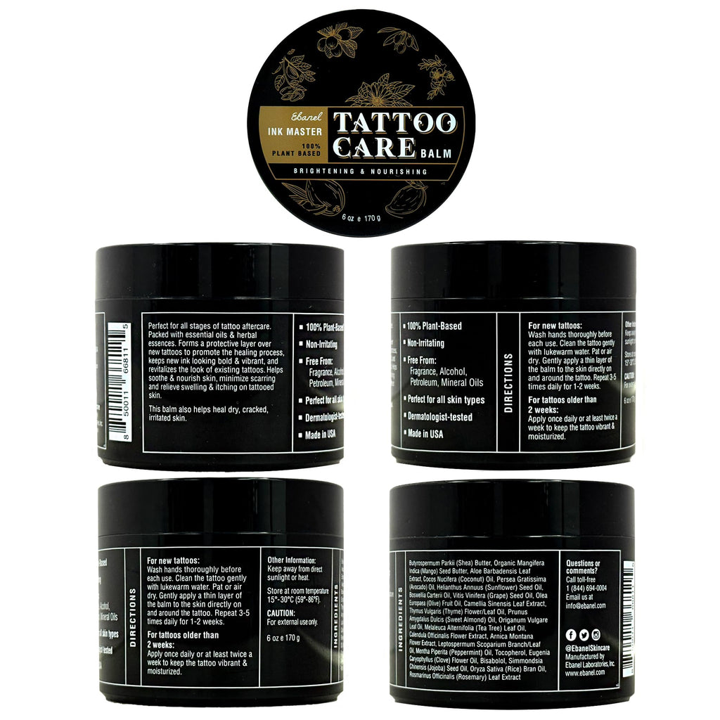 Ebanel Numb520 & Ink Master Tattoo Care Set – 5% Lidocaine Cream, Balm & Aftercare Butter (6 oz)