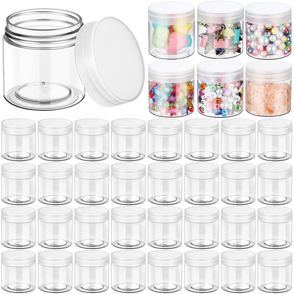 EBOOT 150-Pack 2oz Clear Plastic Jars with Lids | Travel Cosmetic Containers