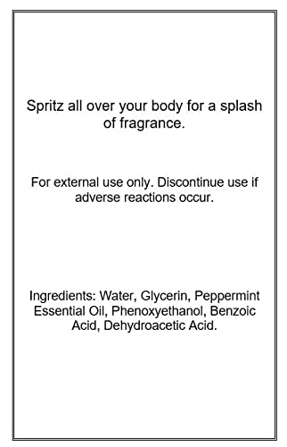 Eclectic Lady Peppermint Body Spray - Double Strength 16 oz Hydrating Body Mist