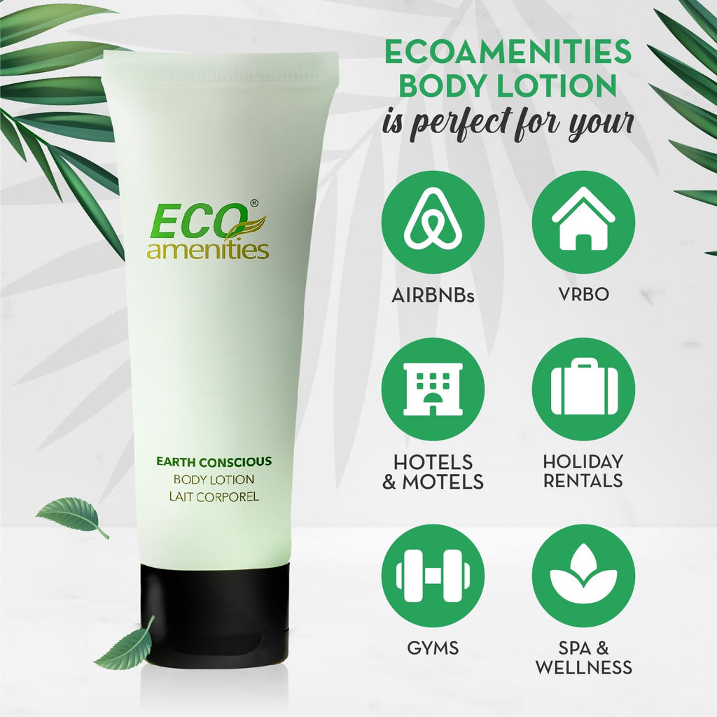 ECO AMENITIES Transparent Tube Flip Cap 30ml Body Lotion — 72 Tubes per Case for Hotels & Travel