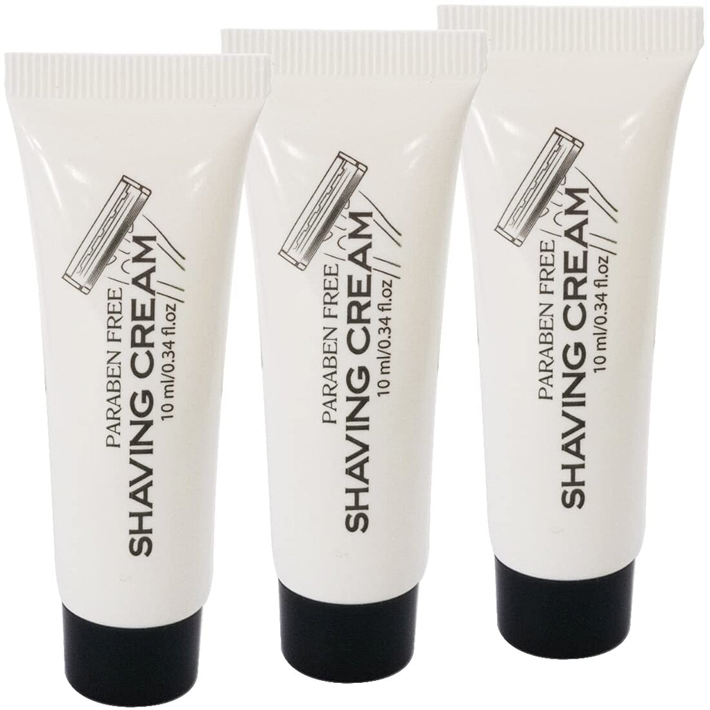 ECO amenities Bulk Shaving Cream – Unscented 0.34 fl oz Tubes, Pack of 144 for Hotels & Travel