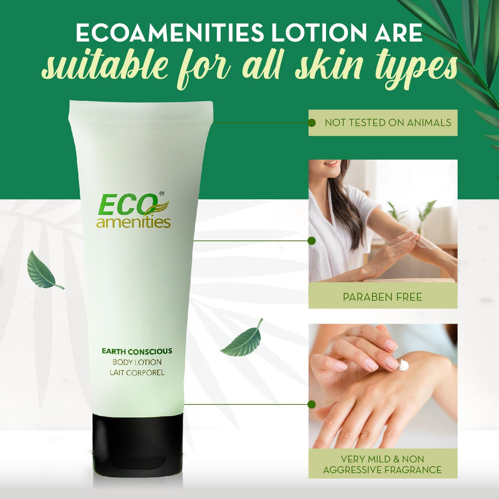 ECO AMENITIES Transparent Tube Flip Cap 30ml Body Lotion — 72 Tubes per Case for Hotels & Travel