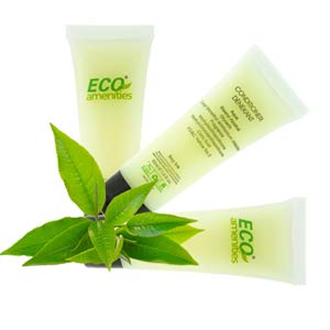 ECO Amenities Travel Size Conditioner – 200 Pack, 30mL/1 oz, Green Tea Scent | Hotel Conditioner Bulk