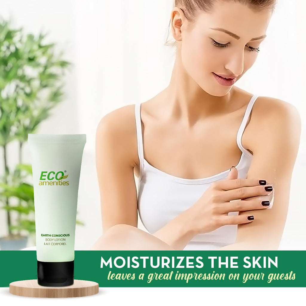 ECO AMENITIES Transparent Tube Flip Cap 30ml Body Lotion — 72 Tubes per Case for Hotels & Travel