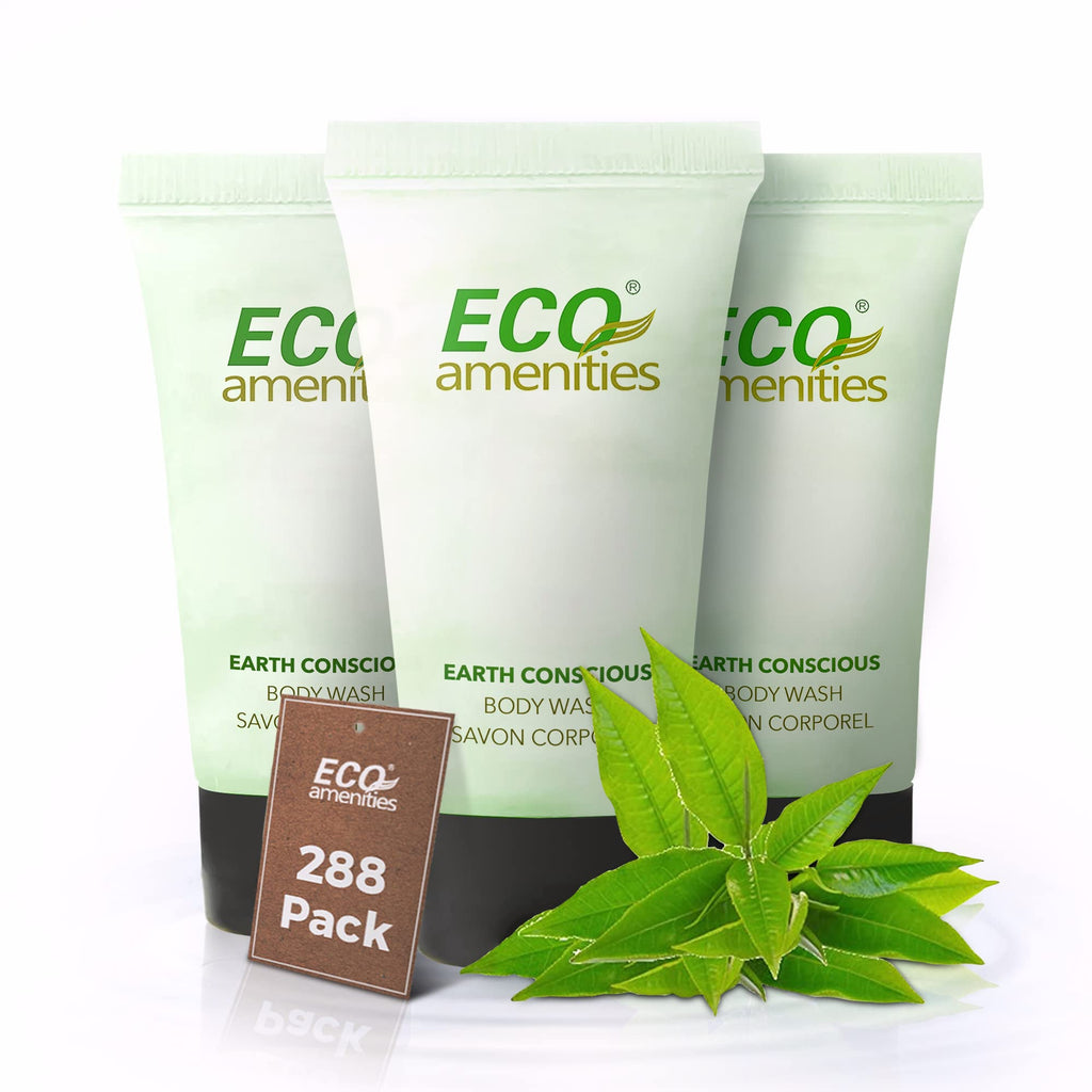 ECO AMENITIES Travel Size Hotel Body Wash Bulk 0.75 oz Clear – 288 Count