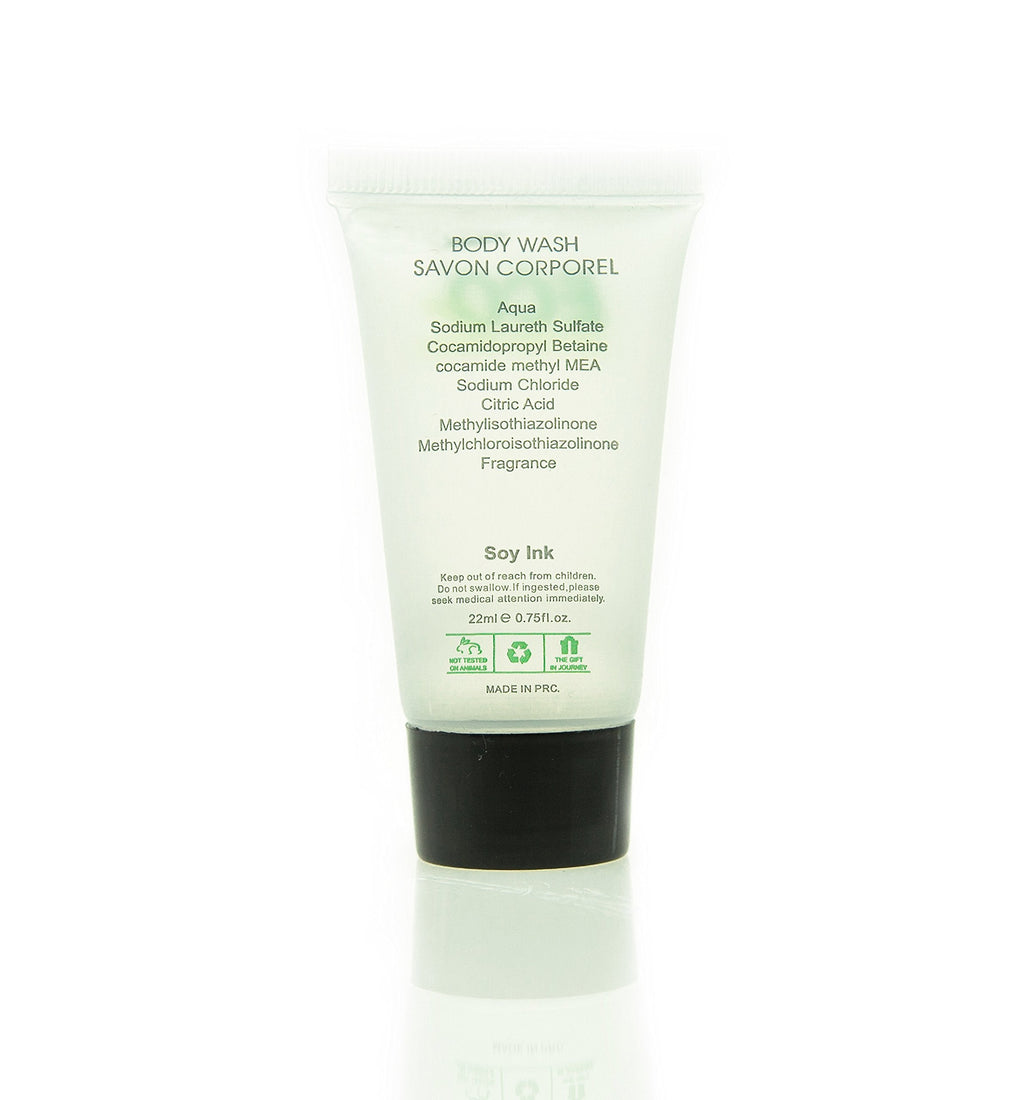 ECO AMENITIES Travel Size Hotel Body Wash Bulk 0.75 oz Clear – 288 Count