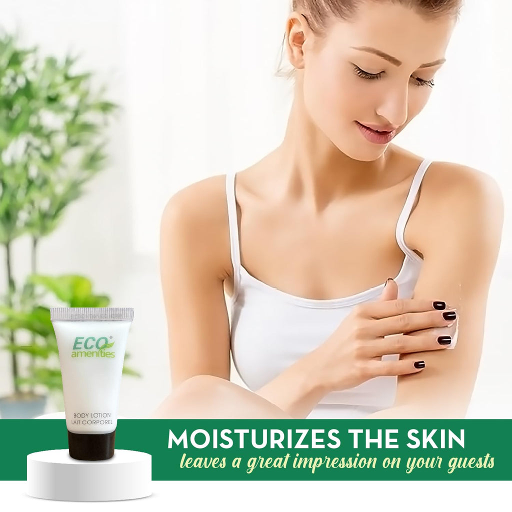 ECO amenities Mini Lotion Bulk – 72 Count Travel-Size Tubes, Green Tea Scent