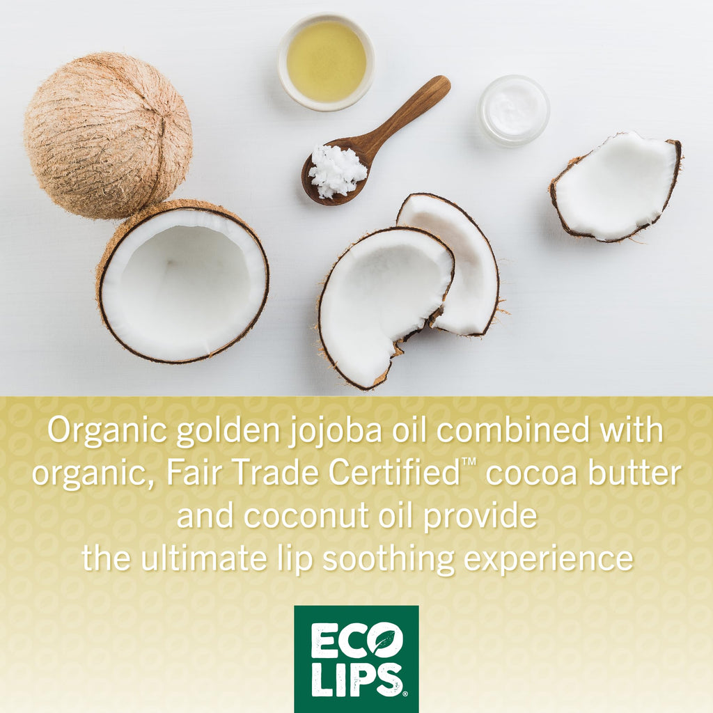 Eco Lips Lip Food: Organic Lip Balm with Lemon Spirulina - 3-Pack