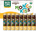 Eco Lips Mongo Kiss USDA Organic Lip Balm Set — 8-Pack, Honey Vanilla, 0.15 oz Each, Made in USA