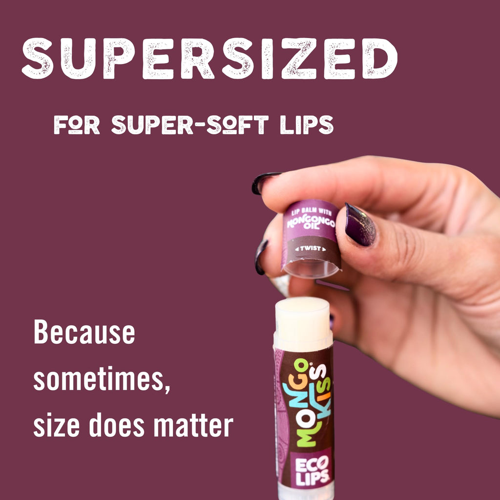 Eco Lips Mongo Kiss Organic Lip Balm 4 Pack – Blood Orange, Yumberry, Strawberry Lavender, Black Cherry | 100% USDA Organic
