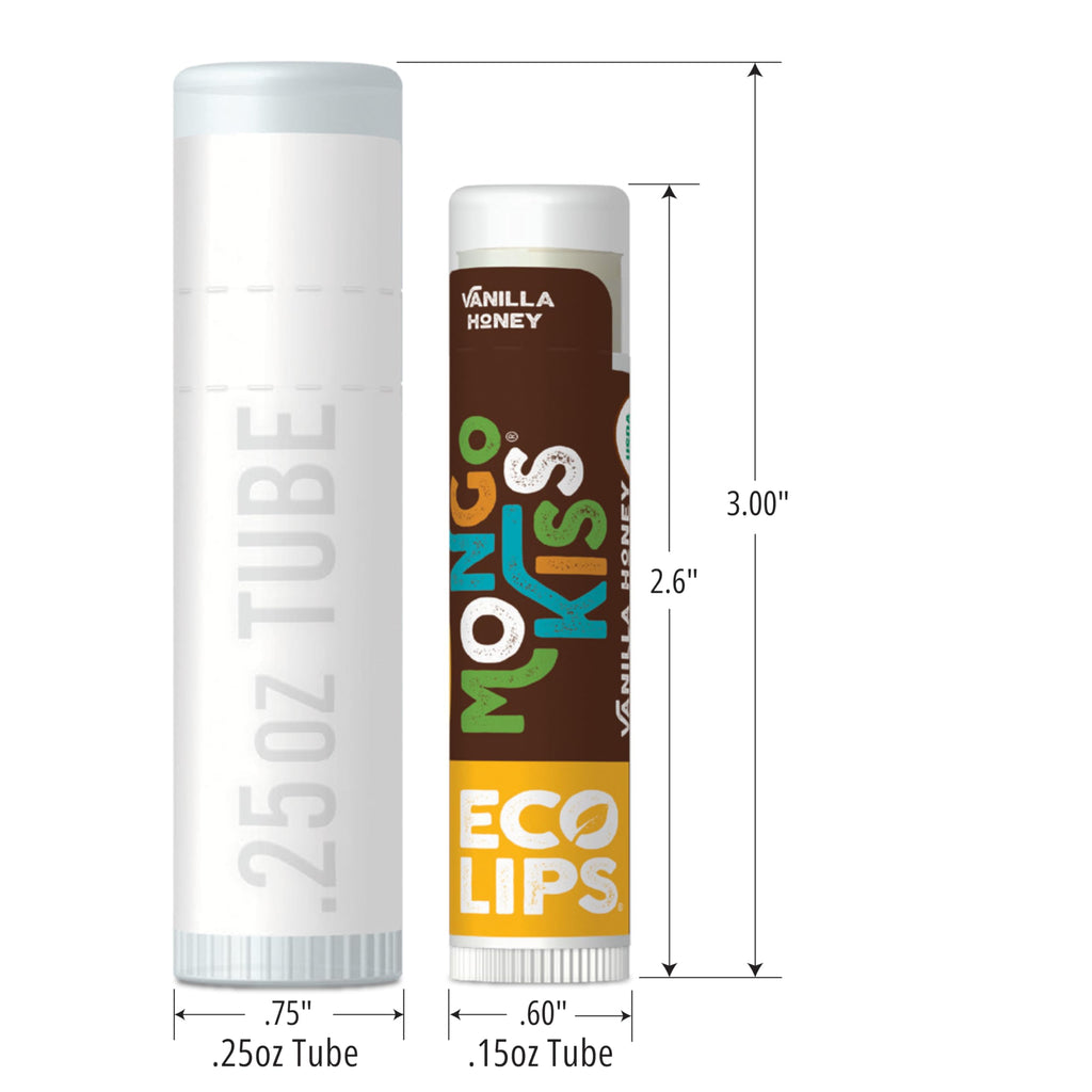Eco Lips Mongo Kiss 8-Pack USDA Organic Lip Balm – Peppermint, Made in USA