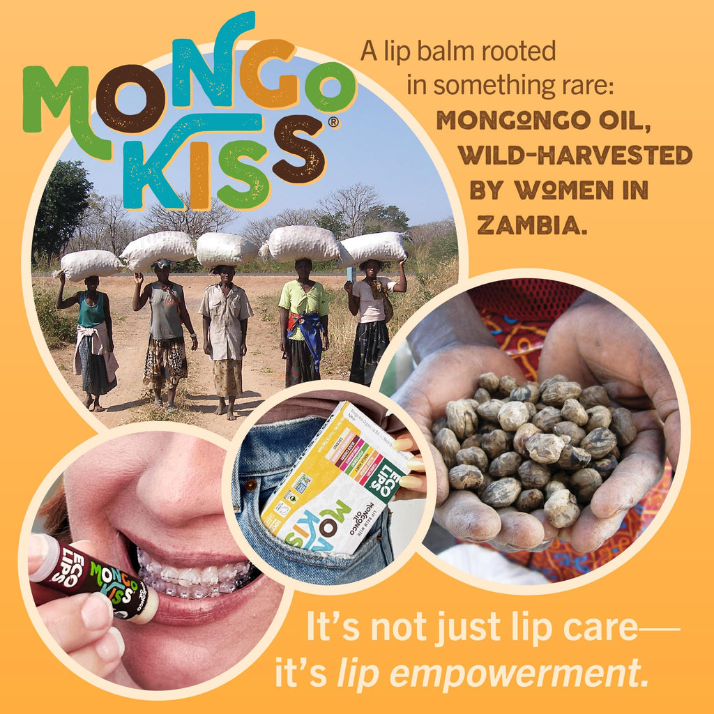 Eco Lips Mongo Kiss USDA Organic Lip Balm Set — 8-Pack, Honey Vanilla, 0.15 oz Each, Made in USA