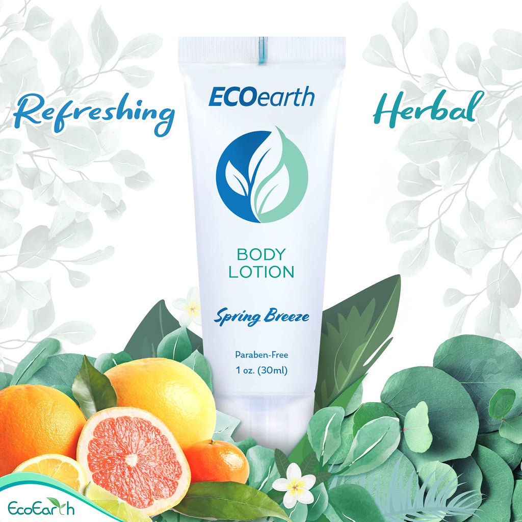 EcoEarth Travel Size Lotion – Spring Breeze (1 fl oz, 100 PK) for Hotels