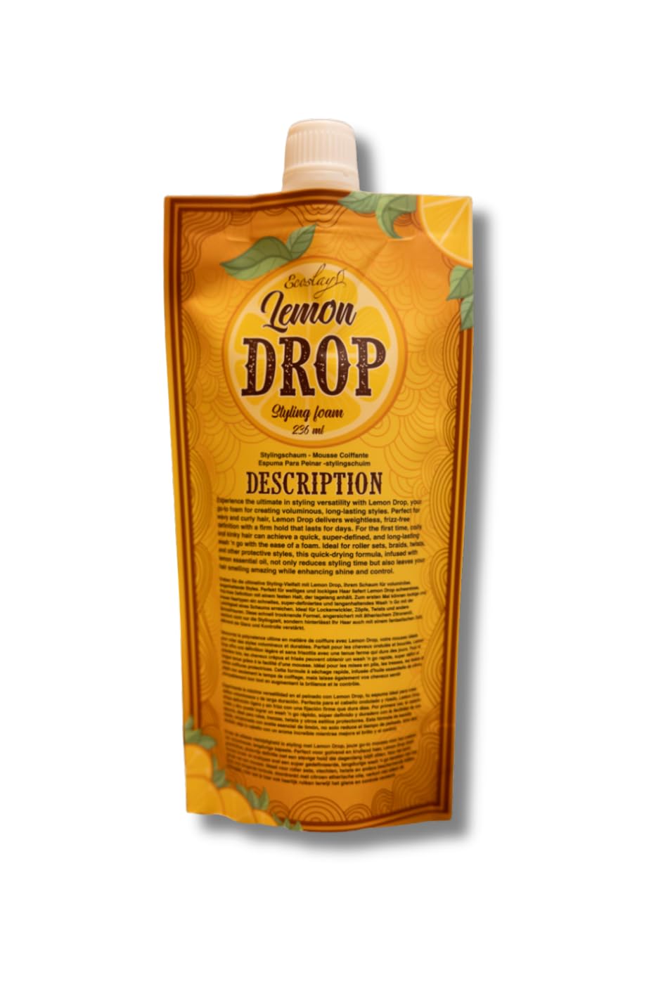 Ecoslay Lemon Drop Styling Foam – Lightweight Firm-Hold for Curly Hair