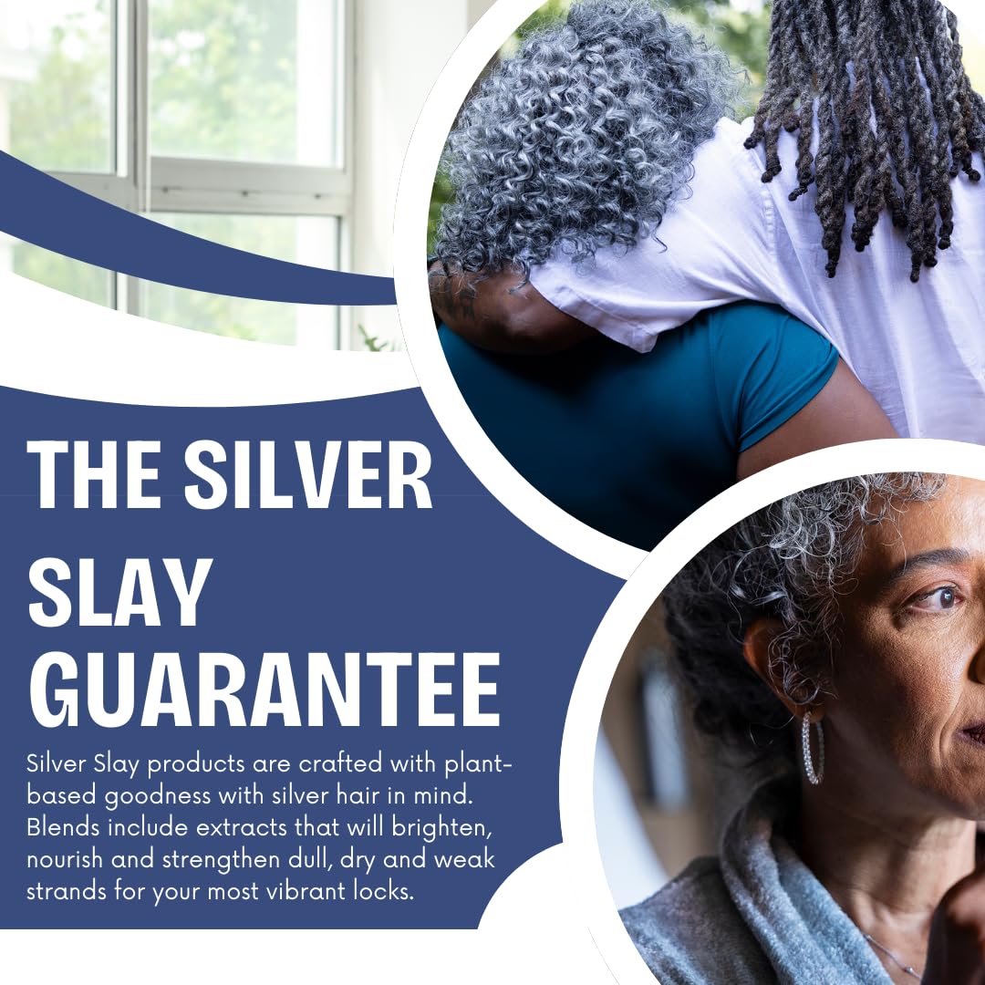 Ecoslay Silver Slay Revitalizing Cleanser – Lemongrass & Rosemary, 8 oz, Sulfate-Free Shampoo