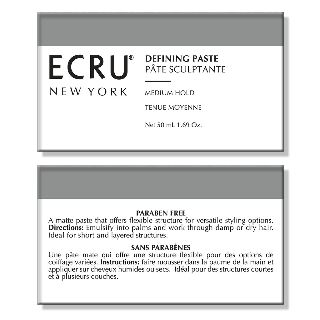 ECRU New York Defining Paste: Medium Hold Texturizing Hair Wax (Travel Size 1.69oz)