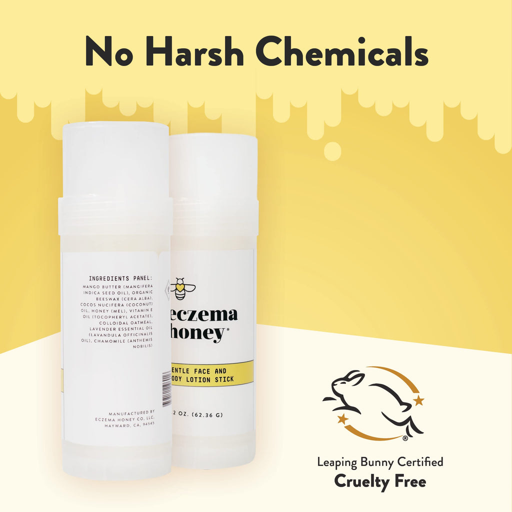 ECZEMA HONEY Gentle Face & Body Lotion Stick – Moisturizing Colloidal Oatmeal for Extremely Dry Skin