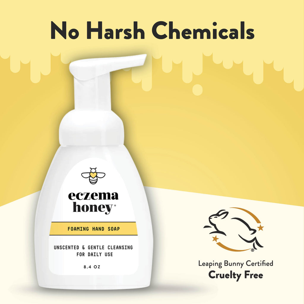 ECZEMA HONEY Gentle Foaming Hand Soap – Unscented, Non-Toxic Handwash with Organic Honey (8.4 oz)