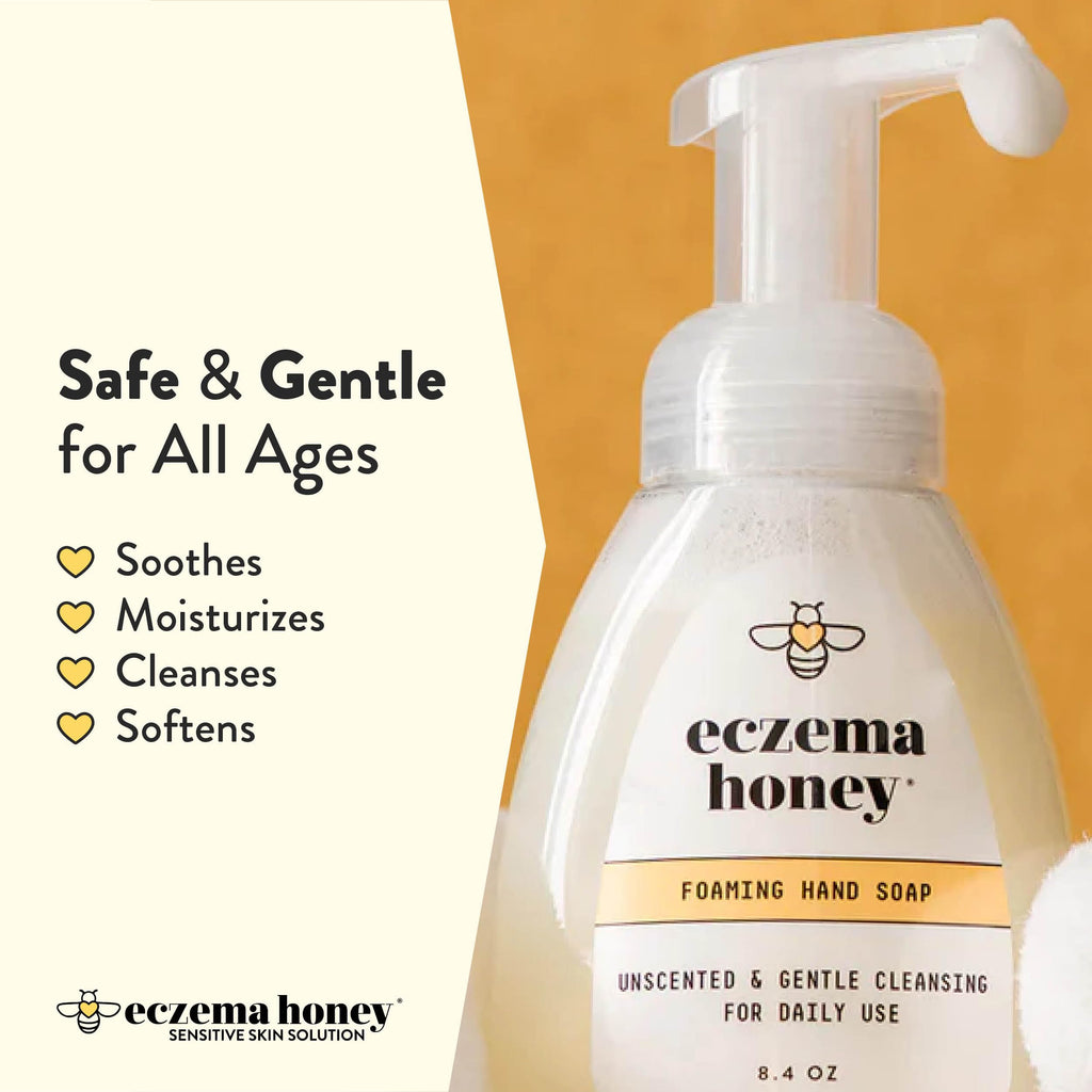ECZEMA HONEY Gentle Foaming Hand Soap – Unscented, Non-Toxic Handwash with Organic Honey (8.4 oz)