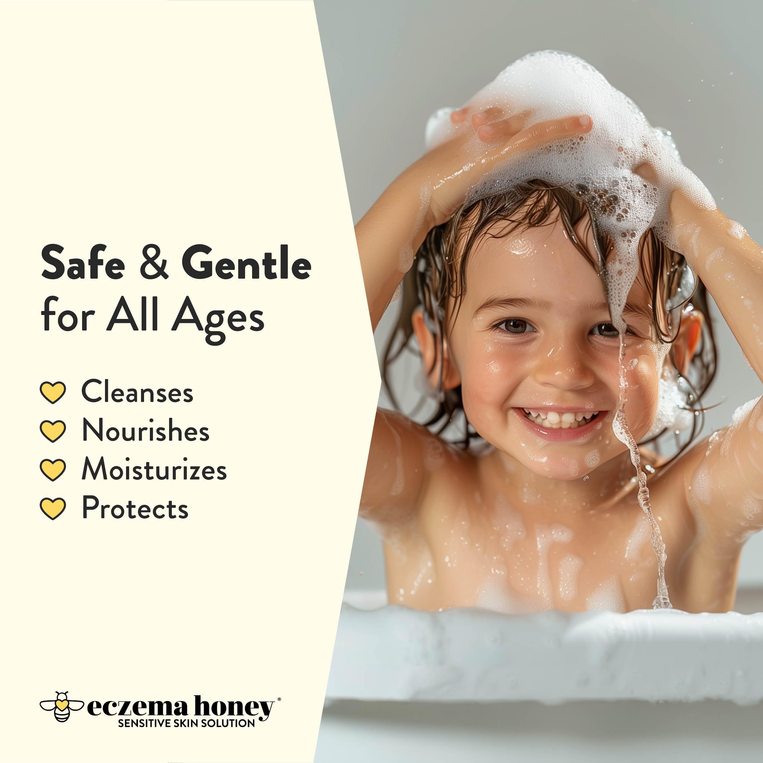 ECZEMA HONEY Nourishing Shampoo – Calming Scalp Care for Eczema, Psoriasis & Flaking | Daily Dandruff Shampoo (8 oz)