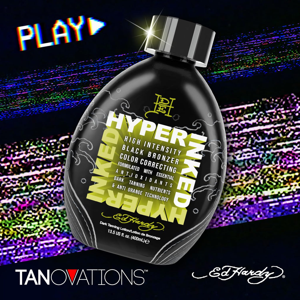 ED HARDY Hyper Inked Tanning Lotion – High-Intensity Color Correcting & Skin Firming