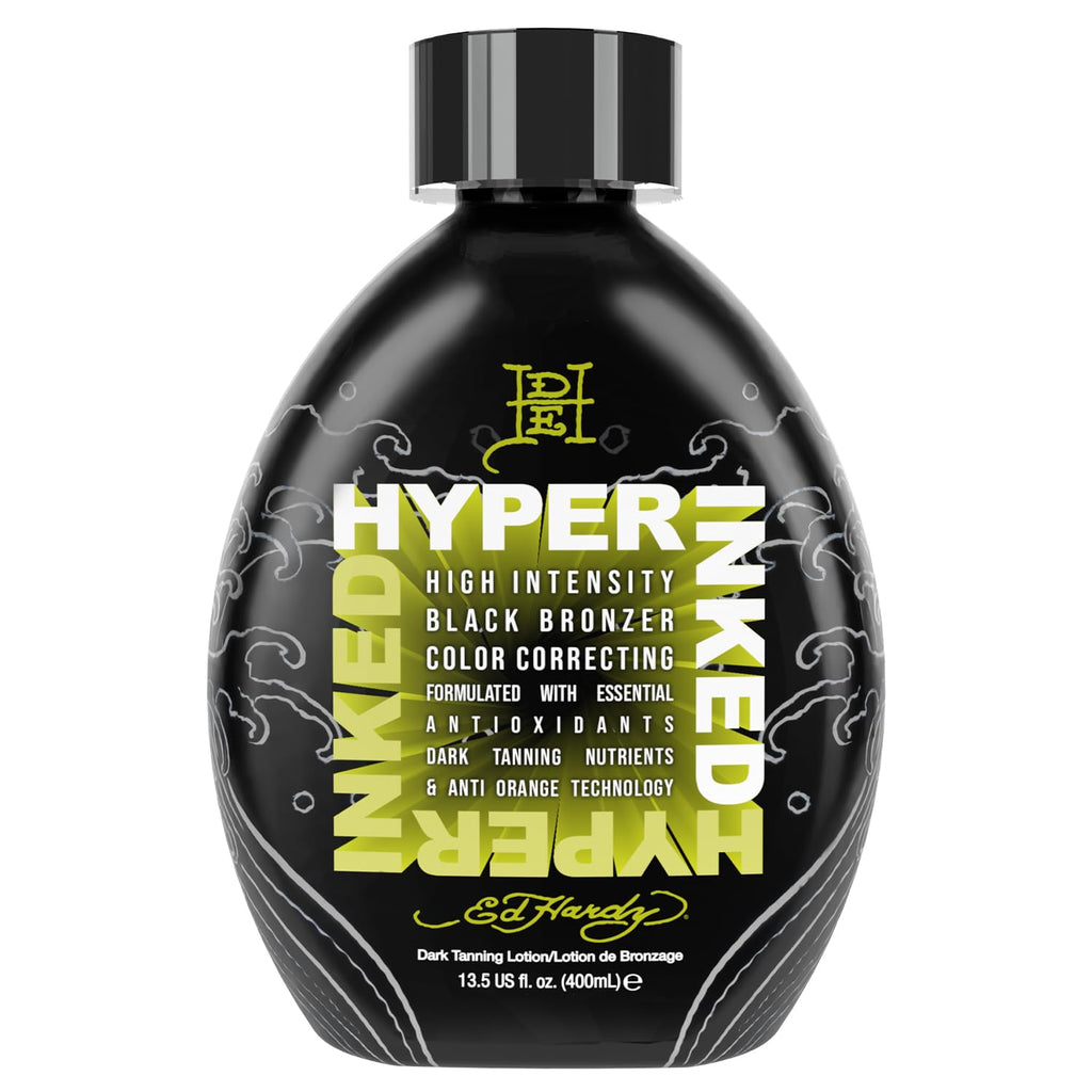 ED HARDY Hyper Inked Tanning Lotion – High-Intensity Color Correcting & Skin Firming