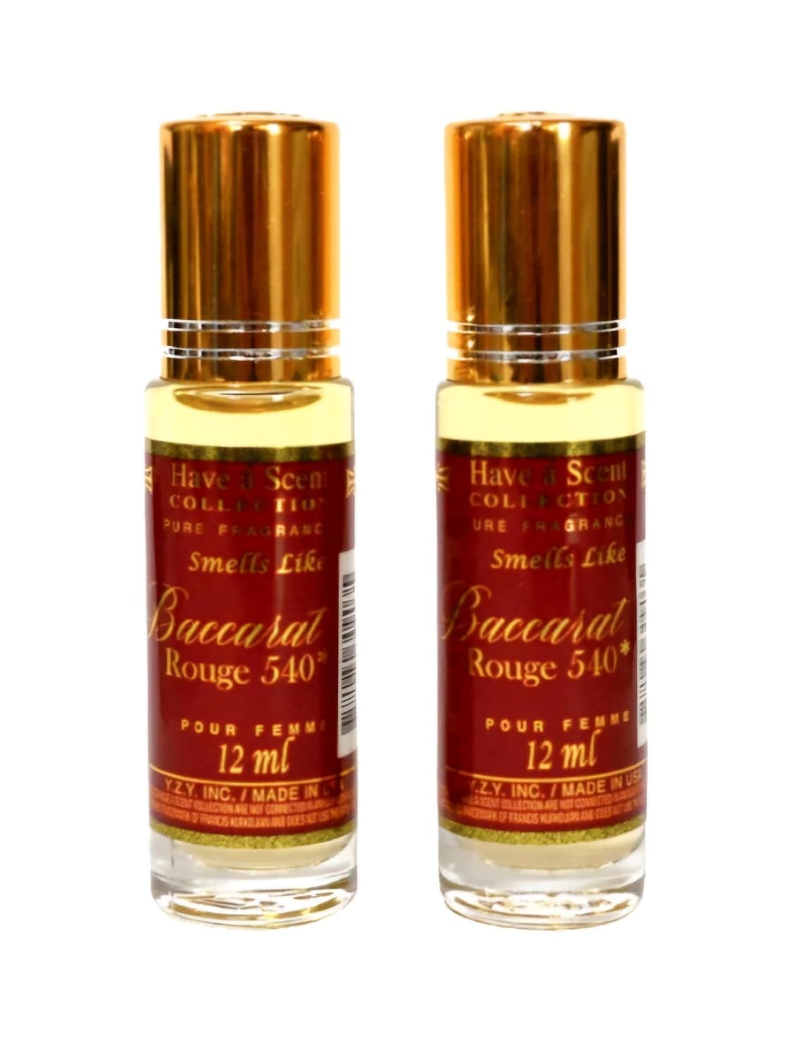 E de B Baccarat Rouge 540 Parfum 12ml – 2 Pack | Unisex Oil Perfume