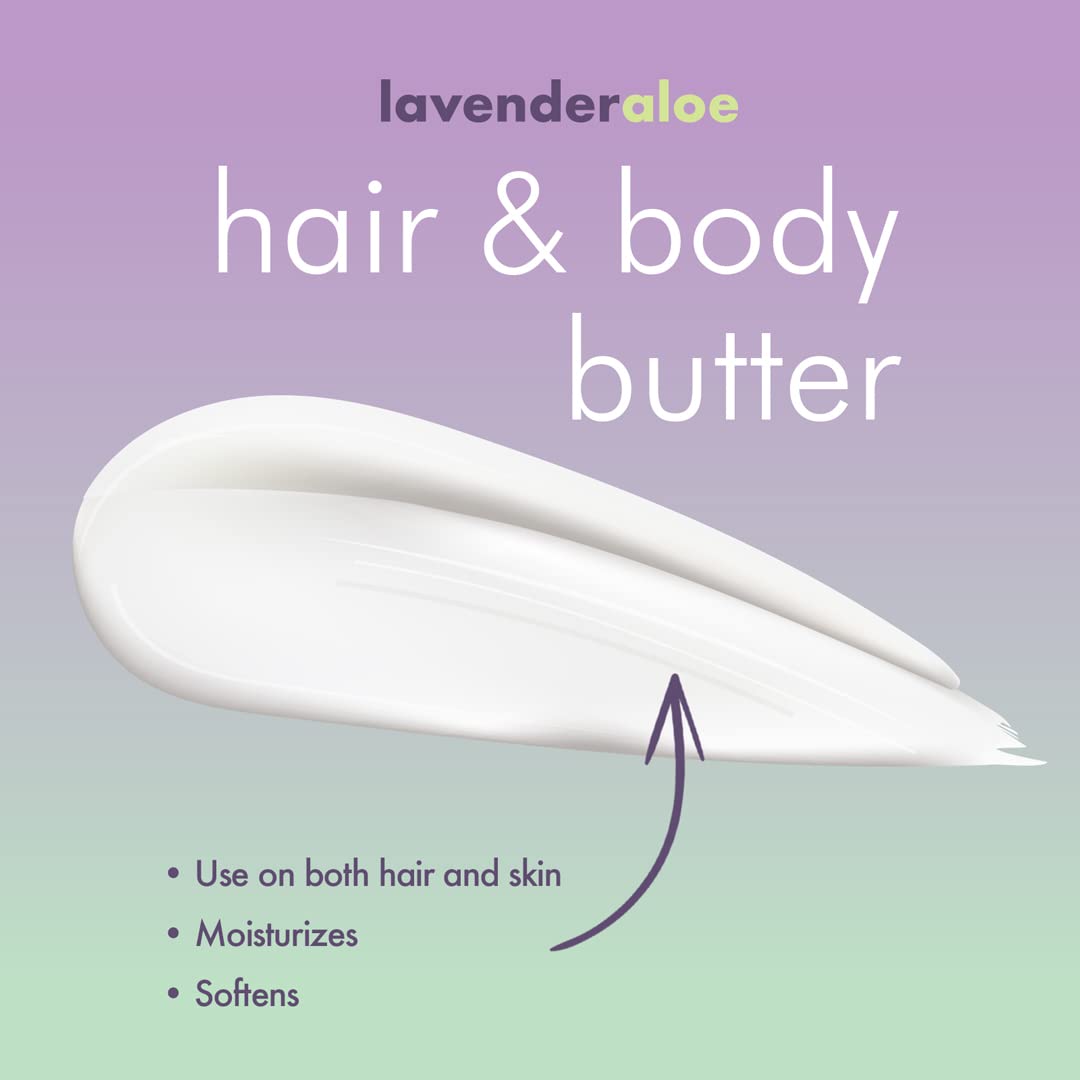 EDEN BodyWorks Lavender Aloe Hair + Body Butter (16 oz) – Hydrate, Calm & Soothe Hair & Skin