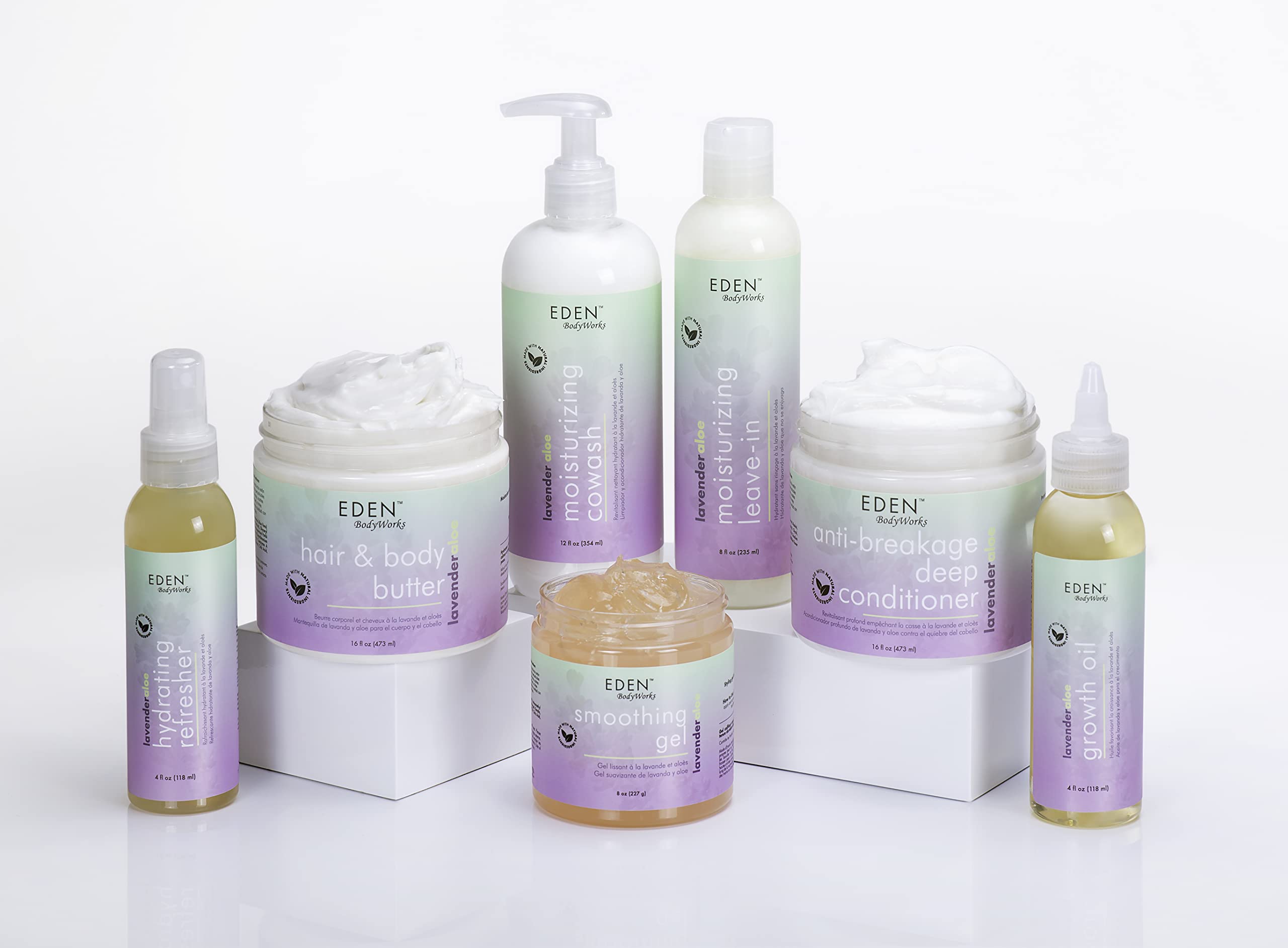 EDEN BodyWorks Lavender Aloe Hair + Body Butter (16 oz) – Hydrate, Calm & Soothe Hair & Skin