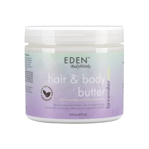 EDEN BodyWorks Lavender Aloe Hair + Body Butter (16 oz) – Hydrate, Calm & Soothe Hair & Skin