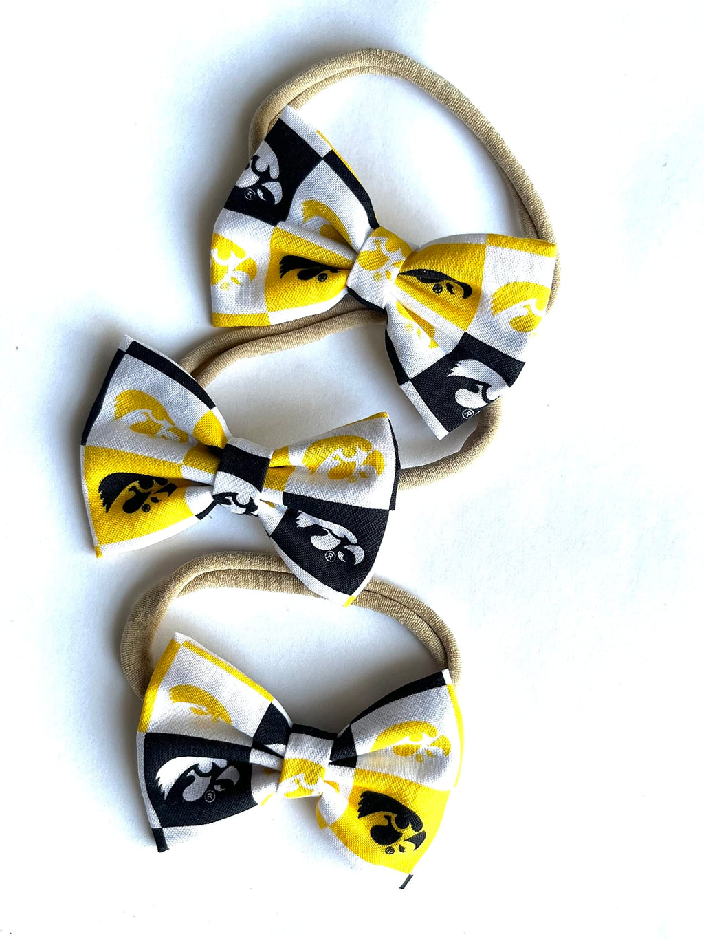EdenBEbows University of Iowa Hawkeye Headband Bow — Baby Girl to Toddler, Made in USA